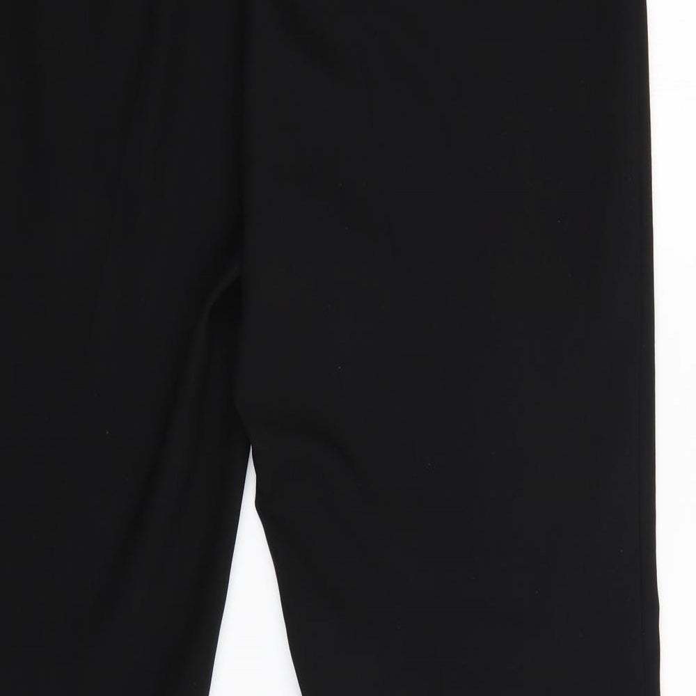 Womens UK Size 12 F&F Relaxed Fit Black Trousers