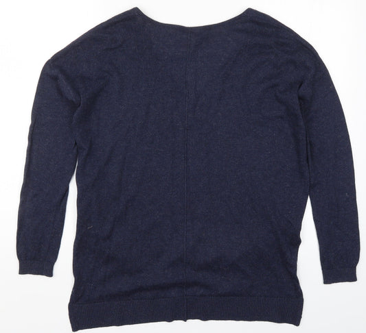 Body Flirt Womens Blue Knit Pullover Jumper Size S