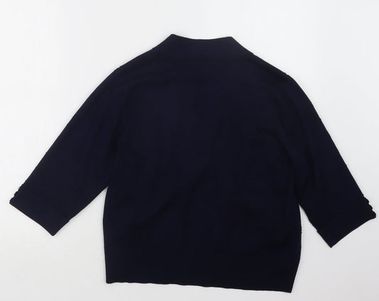 Dixie Womens Blue Knit Cardigan Jumper Size M