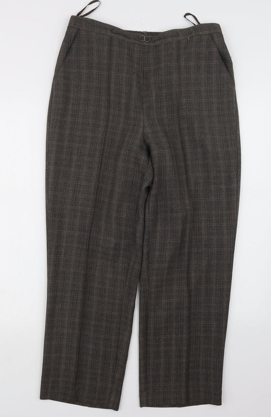 Womens UK Size 12 BM Regular Fit Brown Trousers