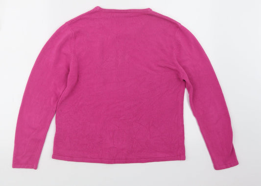 Womens UK Size S Lauren Taylor Pink Pullover Jumper