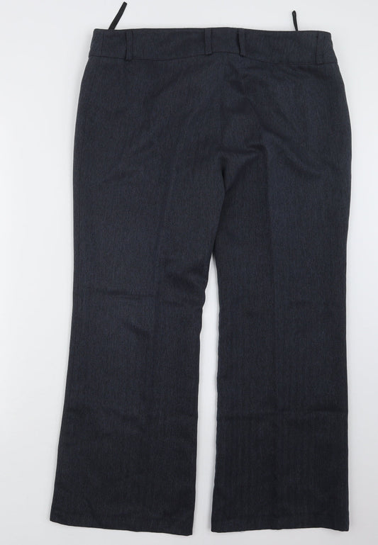 F&F Womens Blue Trousers Size 16 L26 in