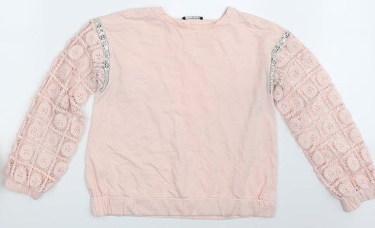 Womens UK Size M Select Pink Pullover Jumper