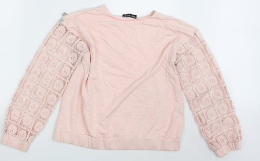 Womens UK Size M Select Pink Pullover Jumper
