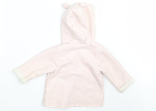 Matalan Girls Pink Overcoat Coat Size 12-18 Months