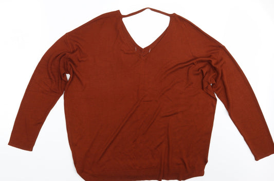 George Womens Brown Pullover Jumper Size 18