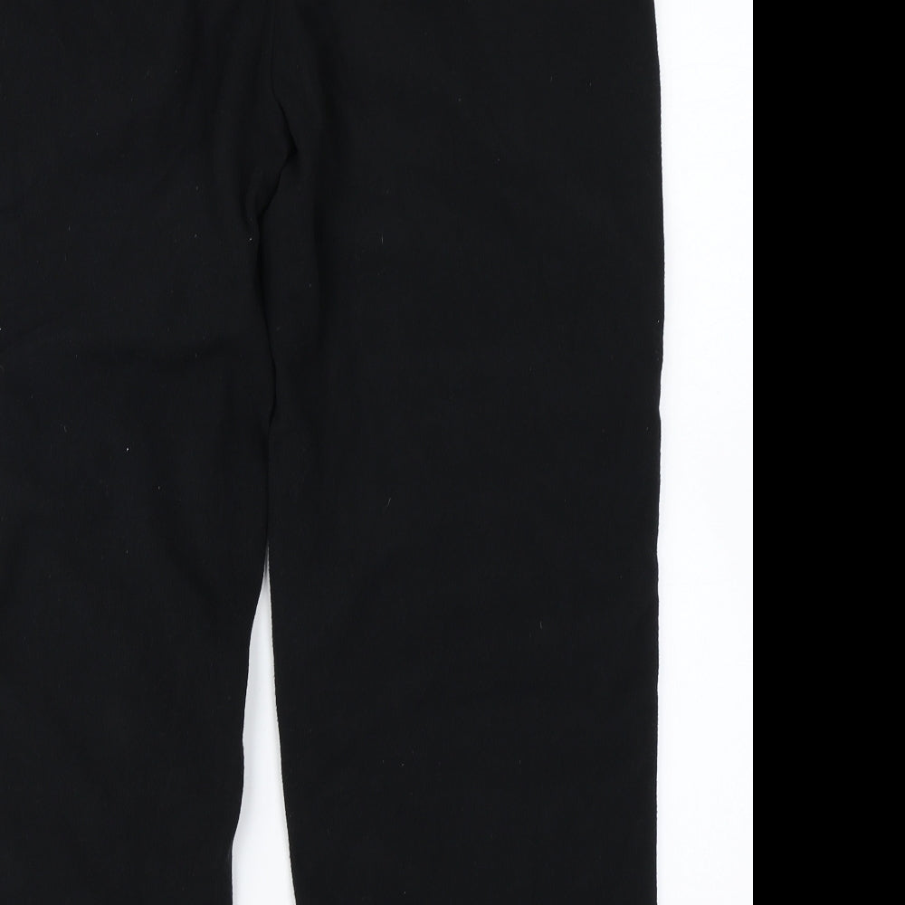 Avon Womens Black Fleece Jogger Trousers Size 16 L23 in