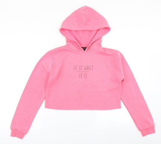 915 Generation Girls Pink Pullover Hoodie Size 12-13 Years - Cropepd