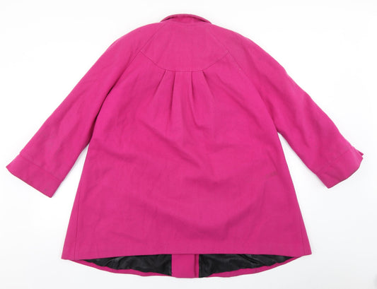 River Island Womens Pink Overcoat Coat Size 12