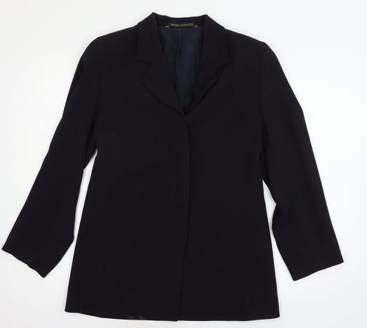 St Michael Womens Blue Jacket Blazer Size 10