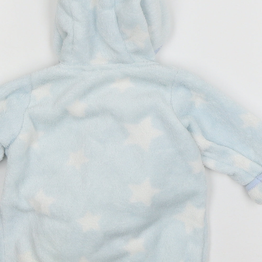Peacocks Boys Blue Geometric Microfibre Cami Robe Size 0-3 Months