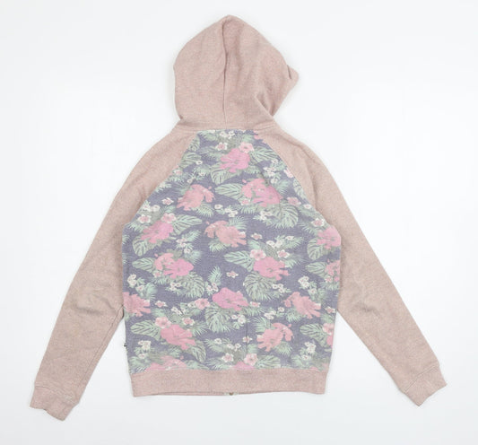 Le Temps des Cerises Girls Pink Floral Jersey Full Zip Hoodie Size 12 Years - Cool to be wild