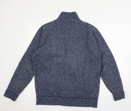 Caribou Womens Blue Knit Cardigan Jumper Size L