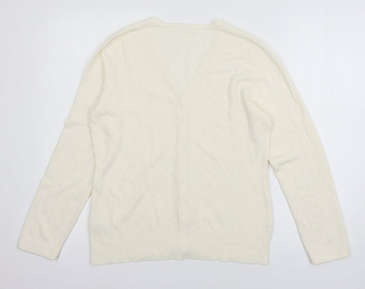 Womens UK Size 12 BHS Ivory Cardigan Jumper