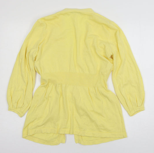 George Womens Yellow Knit Cardigan Jumper Size 12