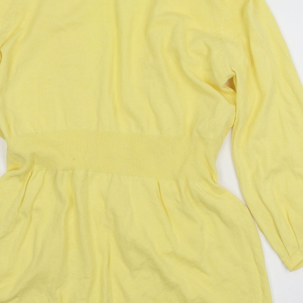 George Womens Yellow Knit Cardigan Jumper Size 12
