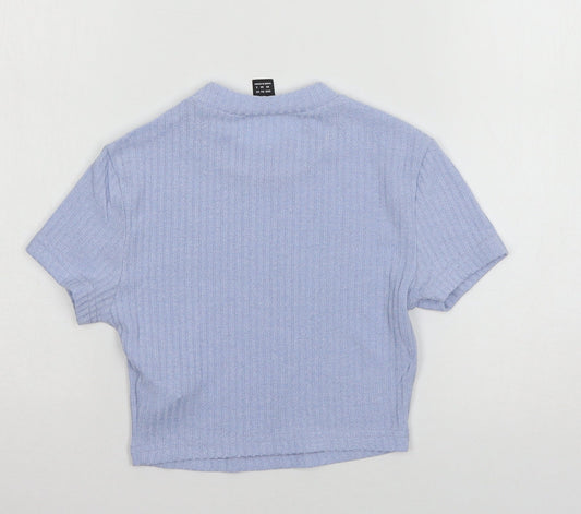 SheIn Womens Blue Jersey Basic T-Shirt Size XS