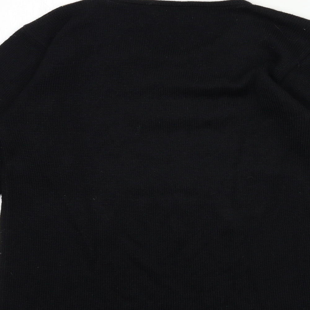 Womens UK Size 12 Daxon Black Pullover Jumper
