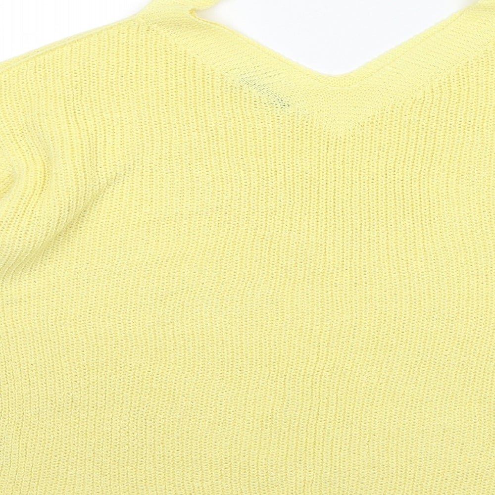 George Womens Yellow Knit Pullover Jumper Size 12
