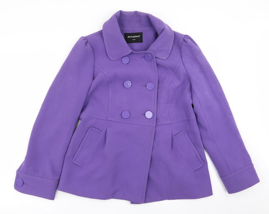 Primark Womens Purple Overcoat Coat Size 12
