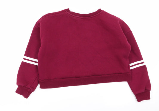 Candy Couture Girls Red Pullover Jumper Size 9 Years