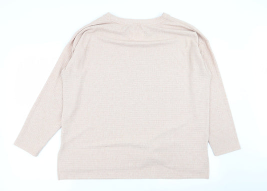 Asda George Womens Beige Solid Top Pyjama Set Size 16