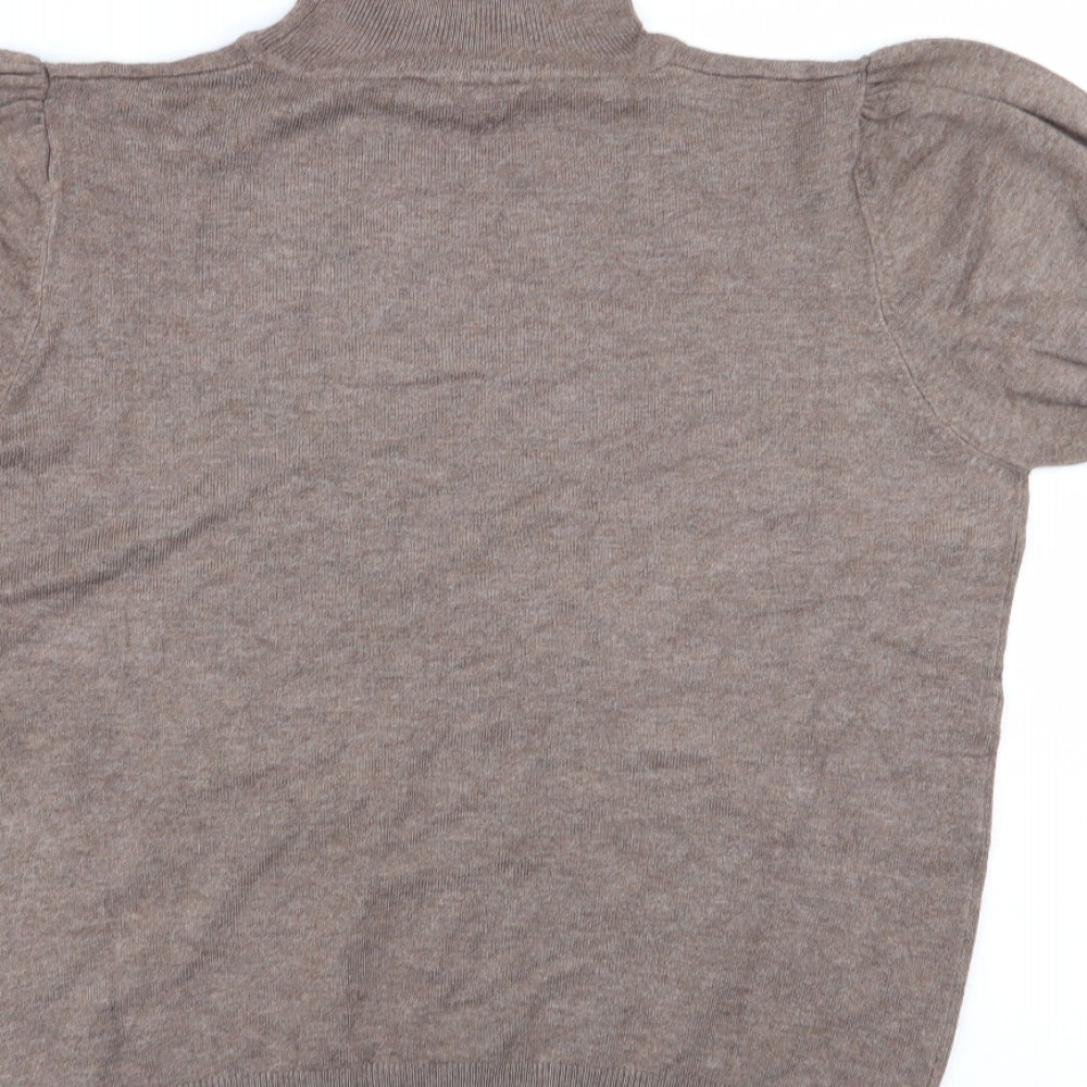 Womens UK Size 14 Dorothy Perkins Brown Basic T-Shirt