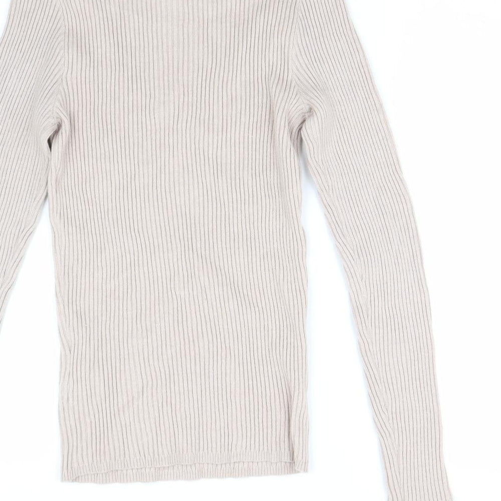 Primark Mens Beige Knit Pullover Jumper Size M