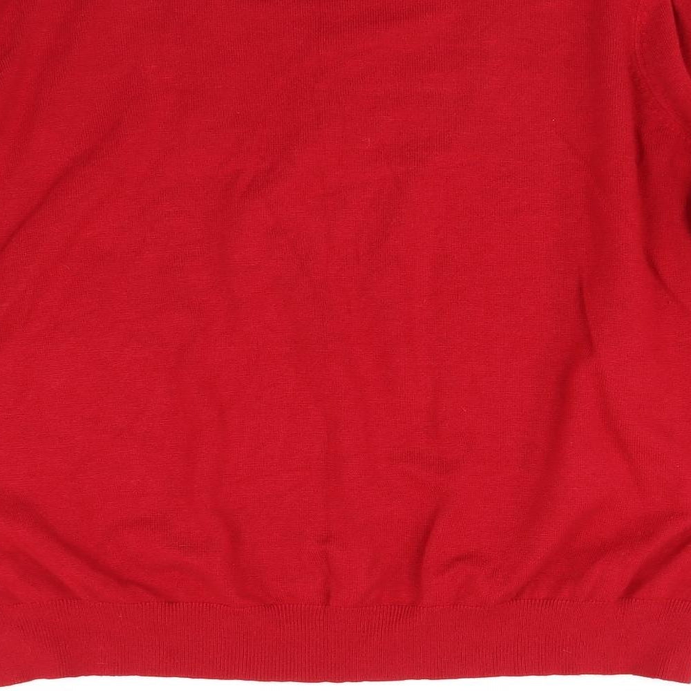 Womens UK Size XL BM Red Pullover Jumper