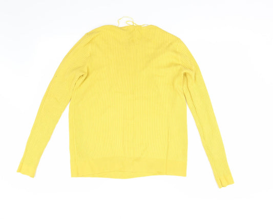 George Womens Yellow Knit Pullover Jumper Size 14