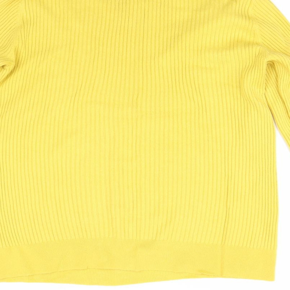 George Womens Yellow Knit Pullover Jumper Size 14