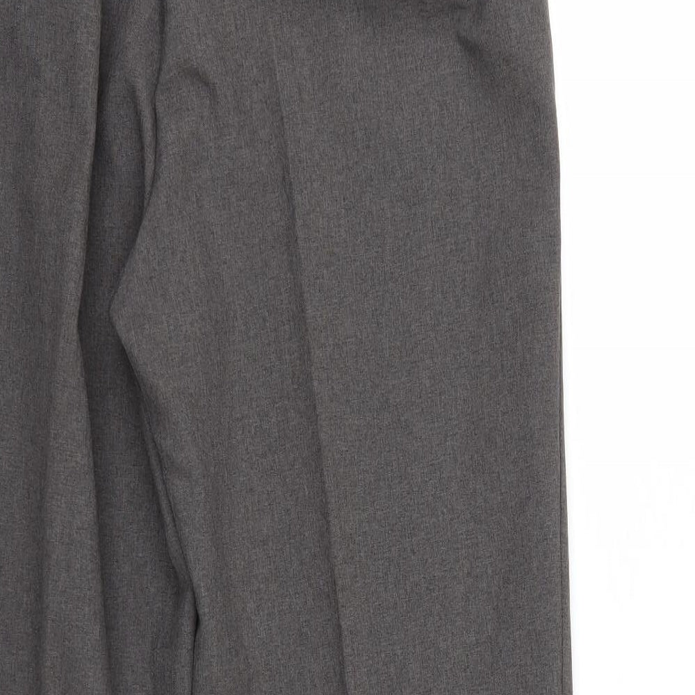 BM Collection Womens Grey Trousers Size 16 L28 in