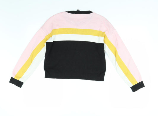 New Look 915 Girls Multicoloured Knit Pullover Jumper Size 14-15 Years