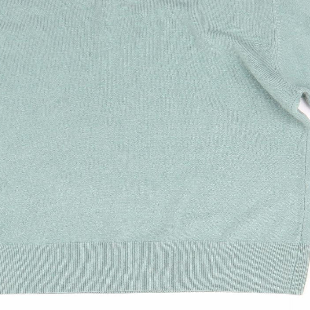 Womens UK Size XL Text Green Pullover Jumper