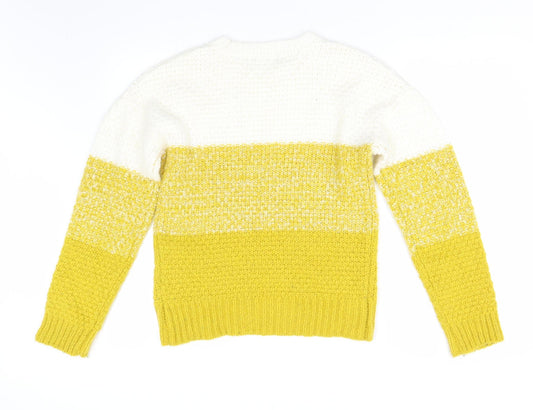 Primark Womens Yellow Knit Pullover Jumper Size XS