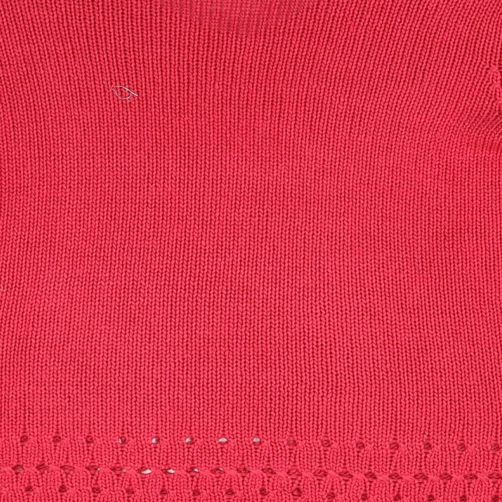 Avenue Womens Pink Knit Pullover Jumper Size M