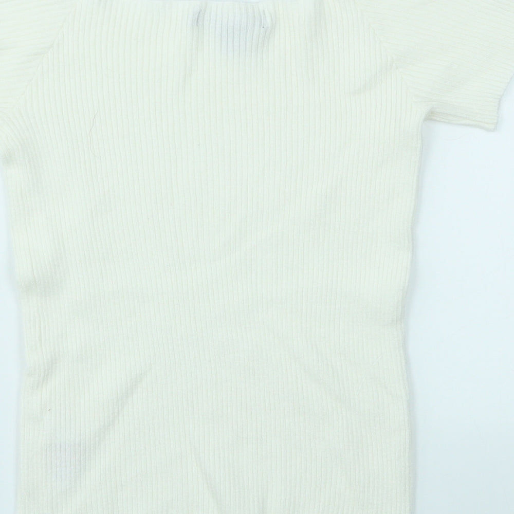 Primark Womens Ivory Basic T-Shirt Size S