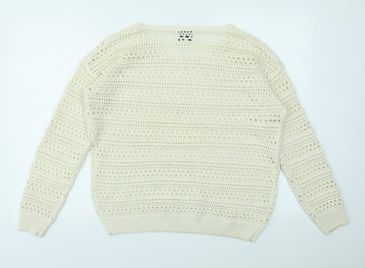 Womens UK Size 14 Matalan Ivory Pullover Jumper