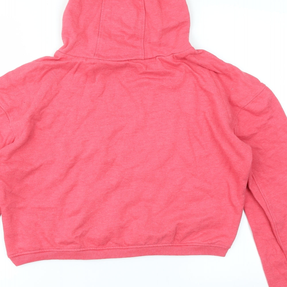 Brand and care label for MISS EVIE girls’ pink jumper, size 13-14, years