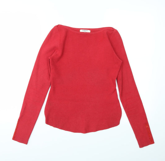 Sweewë Womens Red Pullover Jumper Size S
