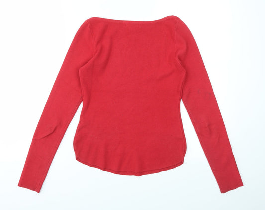 SWEEWE Womens Red Pullover Jumper Size S