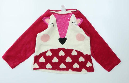GIRLS Girls Multicoloured Animal Print Top Pyjama Top Size 10-11 Years