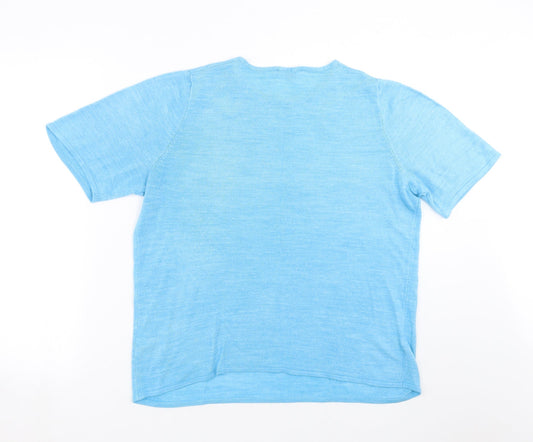 Love knitwear Womens Blue Knit Pullover Jumper Size 16