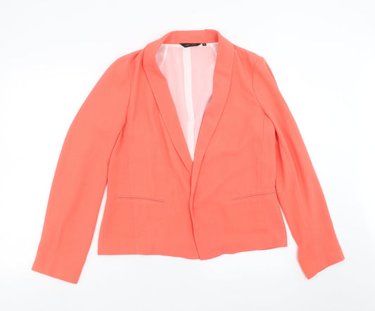 New Look Womens Orange Jacket Blazer Size 14