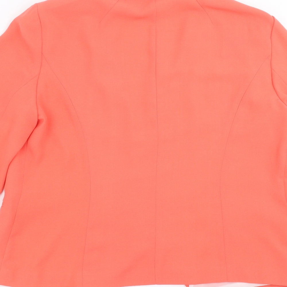 New Look Womens Orange Jacket Blazer Size 14