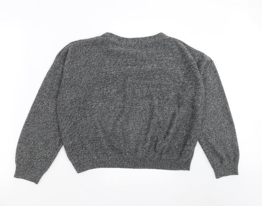 Brave Soul Womens Grey Knit Pullover Jumper Size L