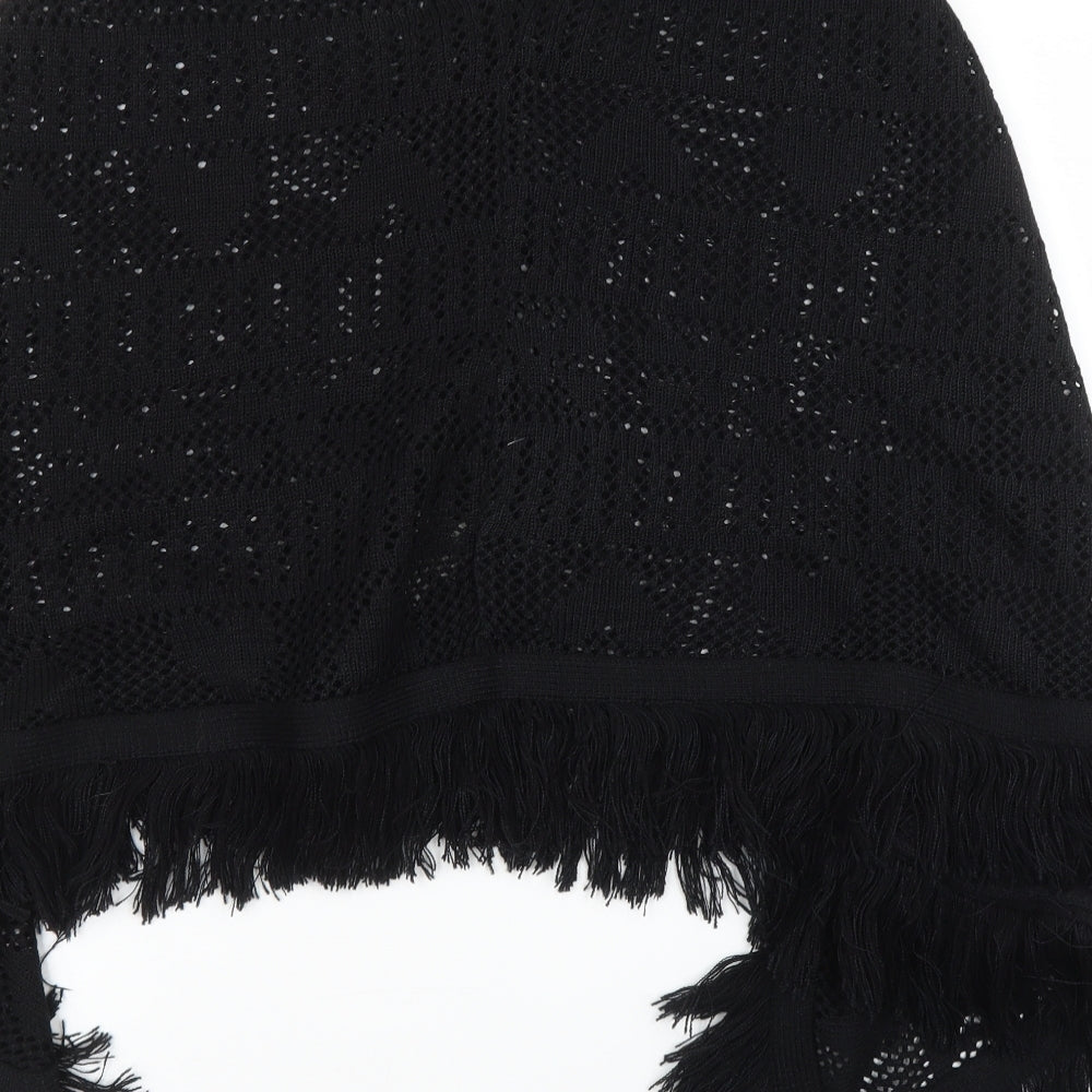 Preworn Womens Black Pullover Jumper Size 8 - Poncho