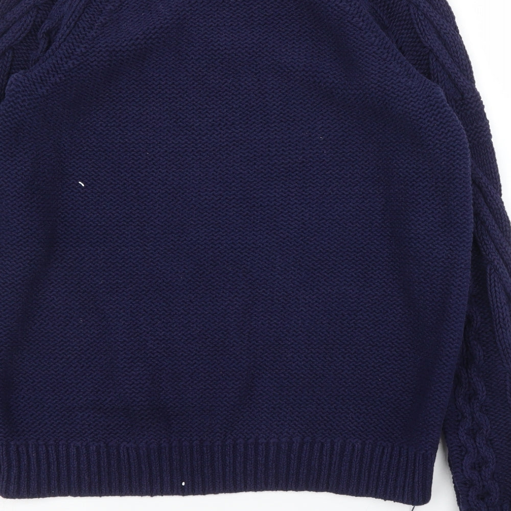 Monki Mens Blue Pullover Jumper Size S