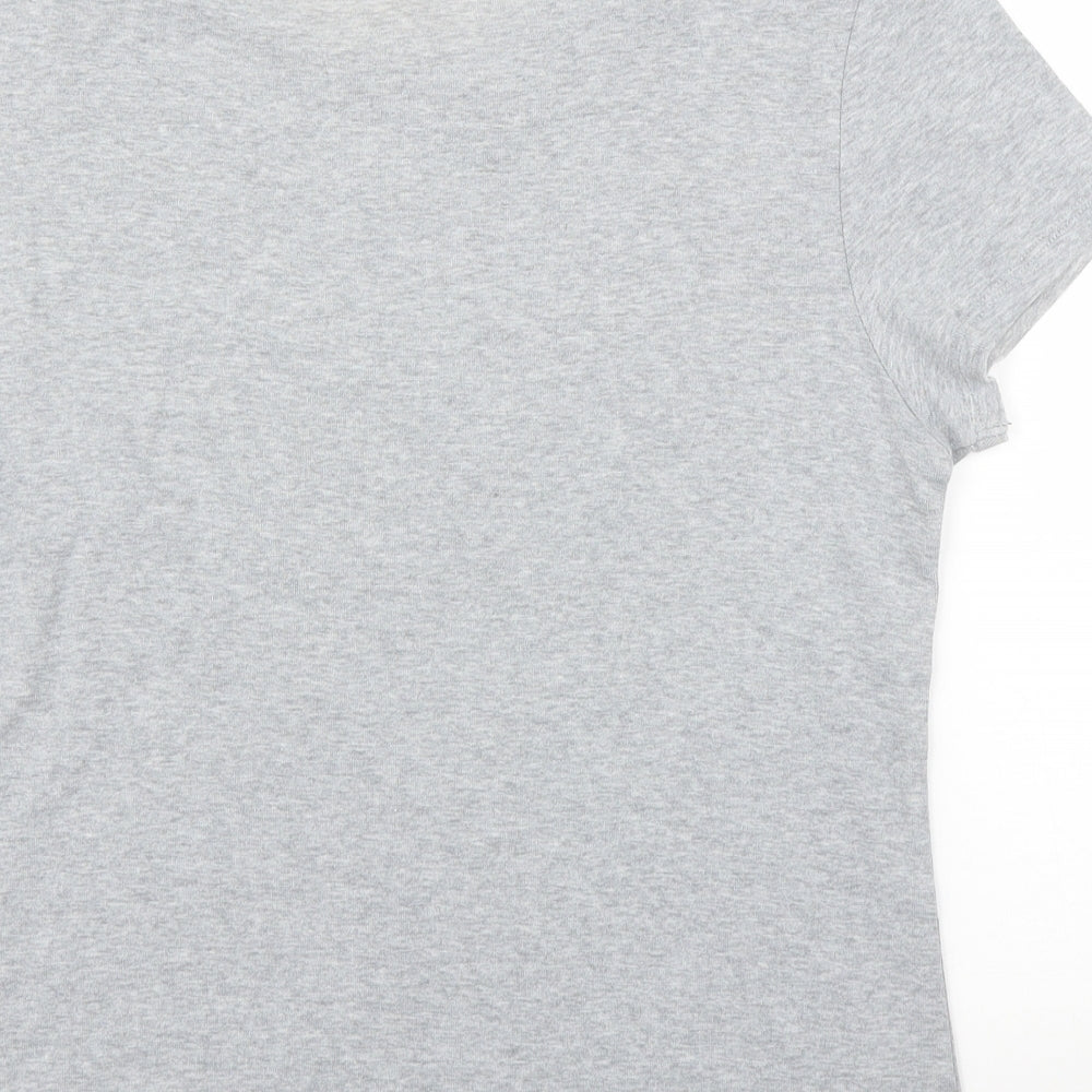 M&S Womens Grey Basic T-Shirt Size 12