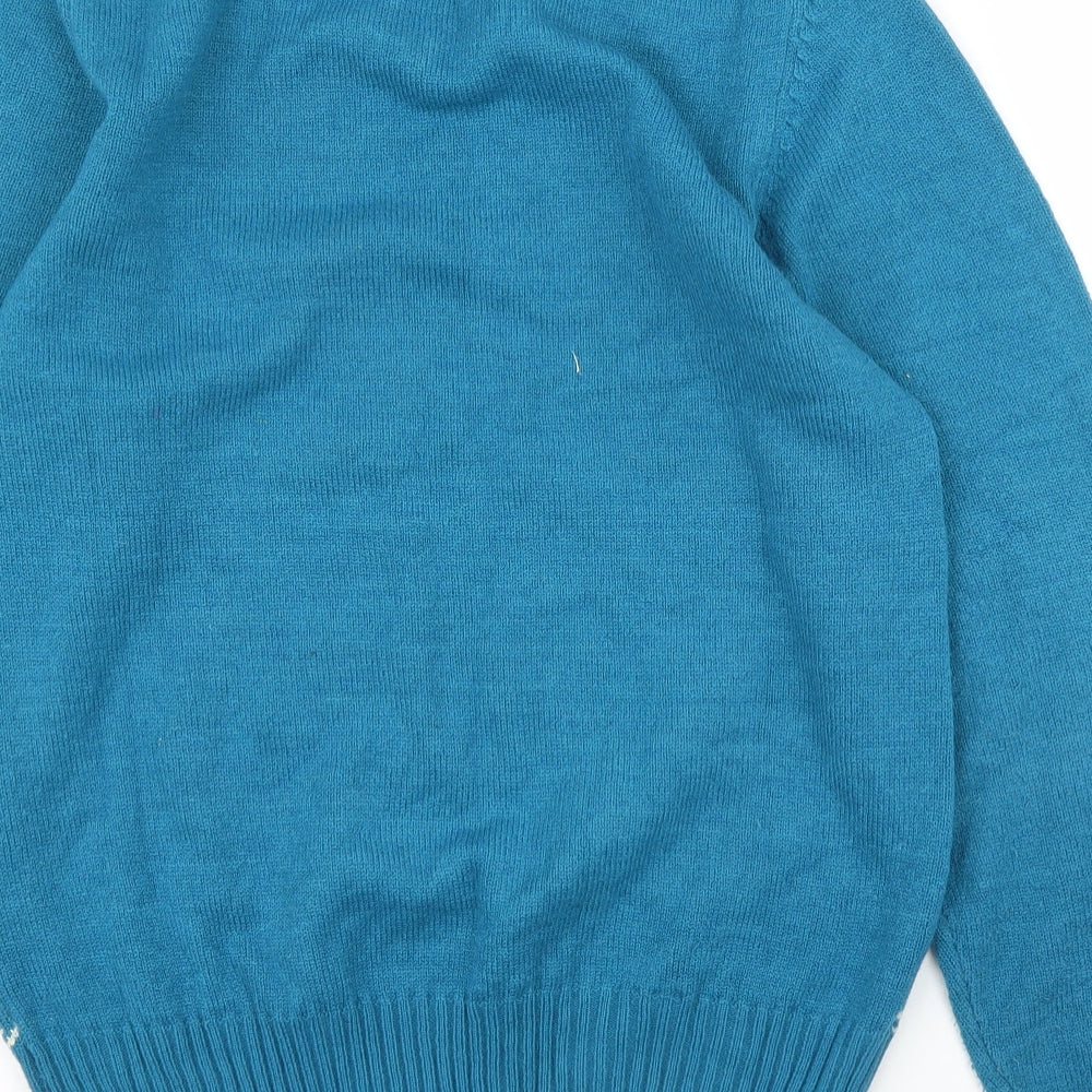 Womens UK Size L Topshop Blue Pullover Jumper